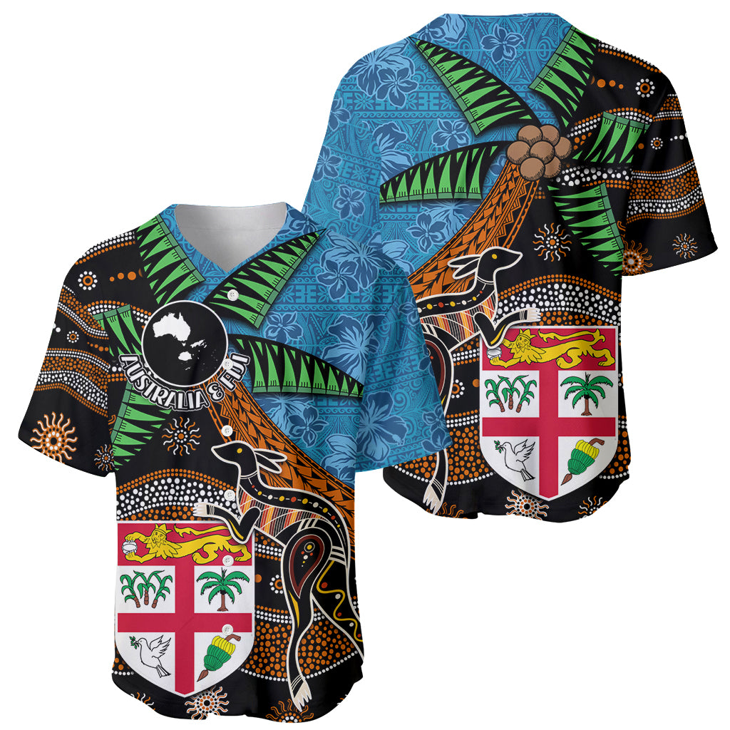 Fiji and Australia Baseball Jersey Fijian and Aboriginal mix Culture