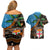 Fiji and Australia Couples Matching Off Shoulder Short Dress and Hawaiian Shirt Fijian and Aboriginal mix Culture