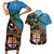 Fiji and Australia Couples Matching Short Sleeve Bodycon Dress and Hawaiian Shirt Fijian and Aboriginal mix Culture