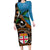 Fiji and Australia Family Matching Long Sleeve Bodycon Dress and Hawaiian Shirt Fijian and Aboriginal mix Culture