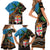 Fiji and Australia Family Matching Short Sleeve Bodycon Dress and Hawaiian Shirt Fijian and Aboriginal mix Culture