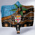 Fiji and Australia Hooded Blanket Fijian and Aboriginal mix Culture