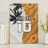 Custom Fiji and Australia Rugby Canvas Wall Art Tapa Mix Aboriginal Pattern Half Style