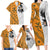 Custom Fiji and Australia Rugby Family Matching Long Sleeve Bodycon Dress and Hawaiian Shirt Tapa Mix Aboriginal Pattern Half Style