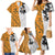 Custom Fiji and Australia Rugby Family Matching Mermaid Dress and Hawaiian Shirt Tapa Mix Aboriginal Pattern Half Style