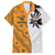 Custom Fiji and Australia Rugby Family Matching Puletasi and Hawaiian Shirt Tapa Mix Aboriginal Pattern Half Style