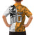 Custom Fiji and Australia Rugby Kid Hawaiian Shirt Tapa Mix Aboriginal Pattern Half Style