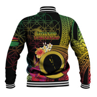 Vanuatu Independence Day Baseball Jacket Sand Drawing Melanesian Vibes LT03 - Polynesian Pride