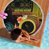 Vanuatu Independence Day Beach Blanket Sand Drawing Melanesian Vibes LT03 - Polynesian Pride