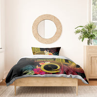 Vanuatu Independence Day Bedding Set Sand Drawing Melanesian Vibes