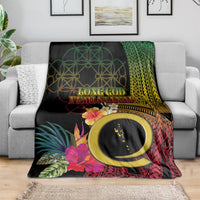 Vanuatu Independence Day Blanket Sand Drawing Melanesian Vibes LT03 - Polynesian Pride
