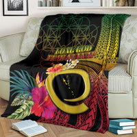 Vanuatu Independence Day Blanket Sand Drawing Melanesian Vibes LT03 - Polynesian Pride