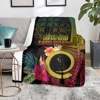 Vanuatu Independence Day Blanket Sand Drawing Melanesian Vibes LT03 - Polynesian Pride