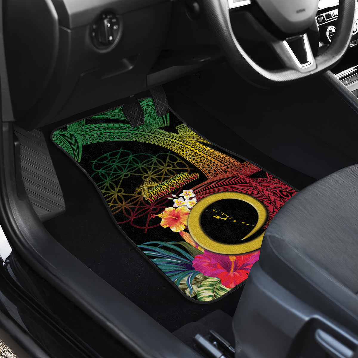 Vanuatu Independence Day Car Mats Sand Drawing Melanesian Vibes LT03 - Polynesian Pride