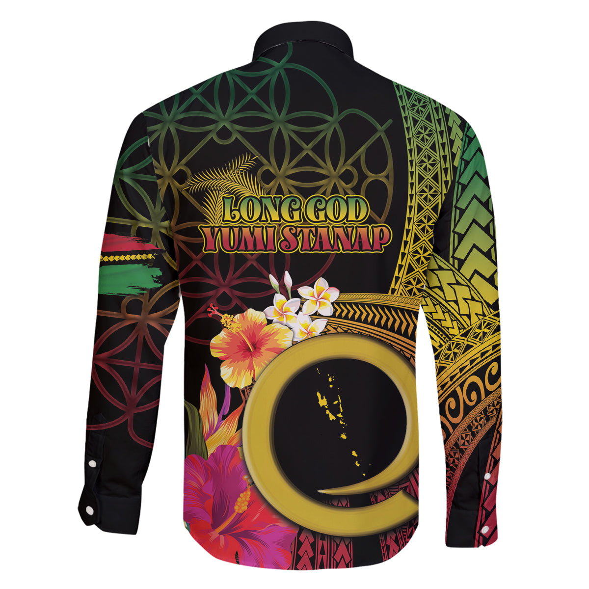 Vanuatu Independence Day Family Matching Puletasi and Hawaiian Shirt Sand Drawing Melanesian Vibes LT03 - Polynesian Pride