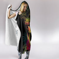 Vanuatu Independence Day Hooded Blanket Sand Drawing Melanesian Vibes LT03 - Polynesian Pride