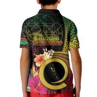 Vanuatu Independence Day Kid Polo Shirt Sand Drawing Melanesian Vibes