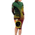 Vanuatu Independence Day Long Sleeve Bodycon Dress Sand Drawing Melanesian Vibes