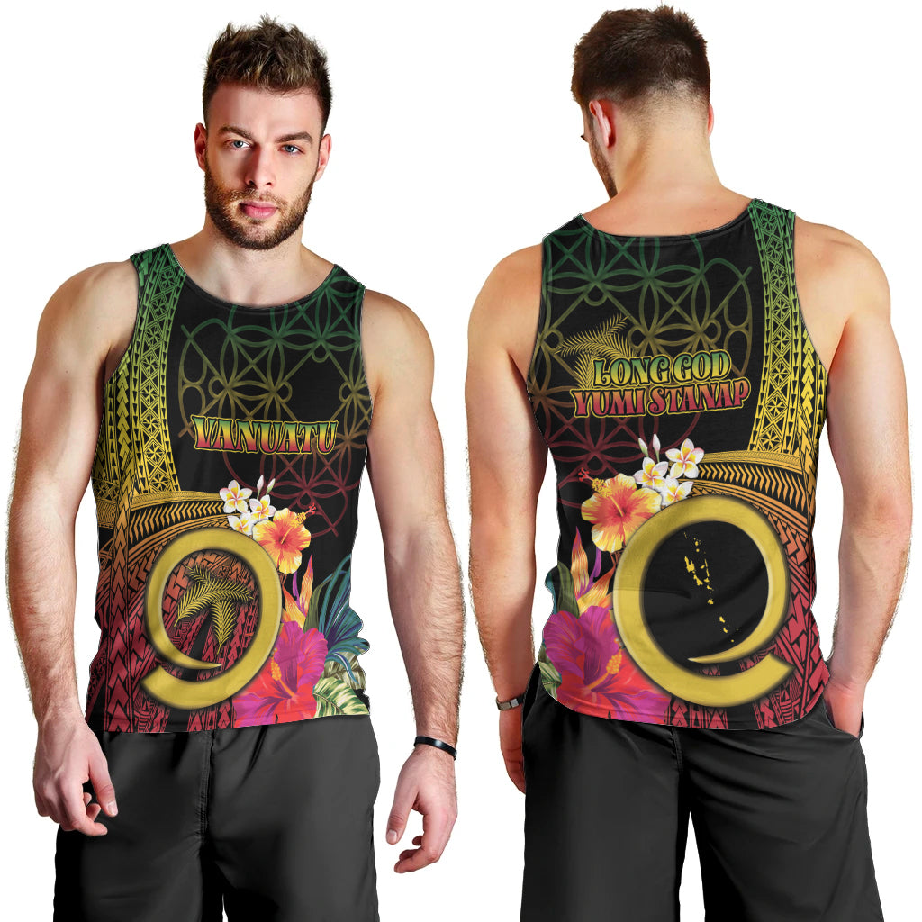 Vanuatu Independence Day Men Tank Top Sand Drawing Melanesian Vibes LT03 - Polynesian Pride