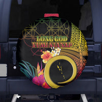 Vanuatu Independence Day Spare Tire Cover Sand Drawing Melanesian Vibes LT03 - Polynesian Pride
