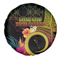 Vanuatu Independence Day Spare Tire Cover Sand Drawing Melanesian Vibes LT03 - Polynesian Pride