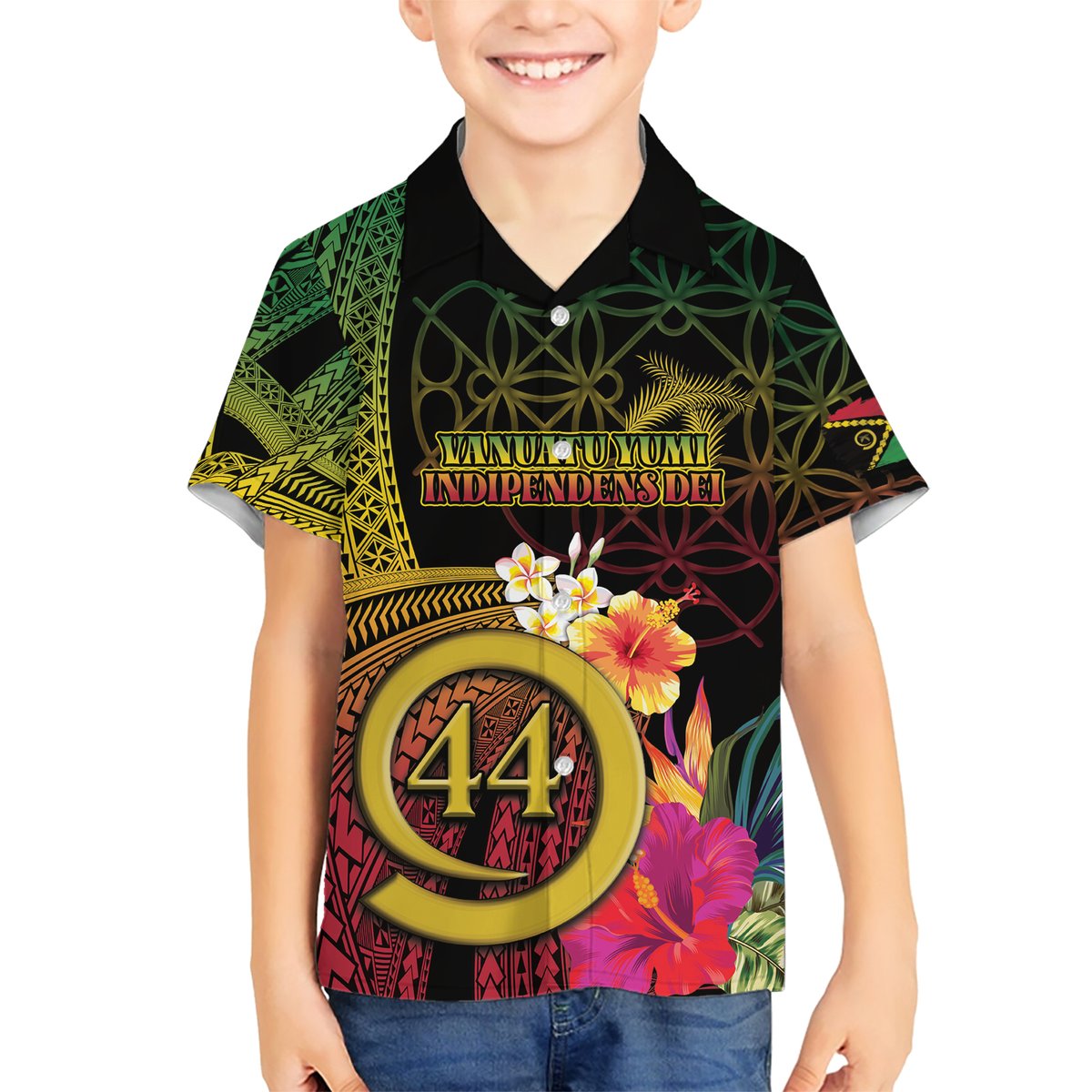 Vanuatu Selebretem 44th Indipendens Dei Hawaiian Shirt Sand Drawing Melanesian Vibes LT03 - Polynesian Pride