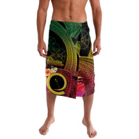 Vanuatu Selebretem 44th Indipendens Dei Lavalava Sand Drawing Melanesian Vibes LT03 Black - Polynesian Pride