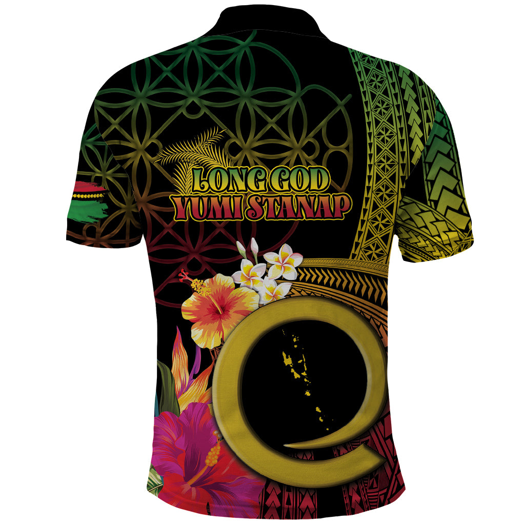 Vanuatu Selebretem 44th Indipendens Dei Polo Shirt Sand Drawing Melanesian Vibes