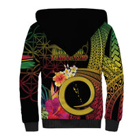 Vanuatu Selebretem 44th Indipendens Dei Sherpa Hoodie Sand Drawing Melanesian Vibes LT03 - Polynesian Pride