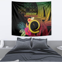 Vanuatu Selebretem 44th Indipendens Dei Tapestry Sand Drawing Melanesian Vibes
