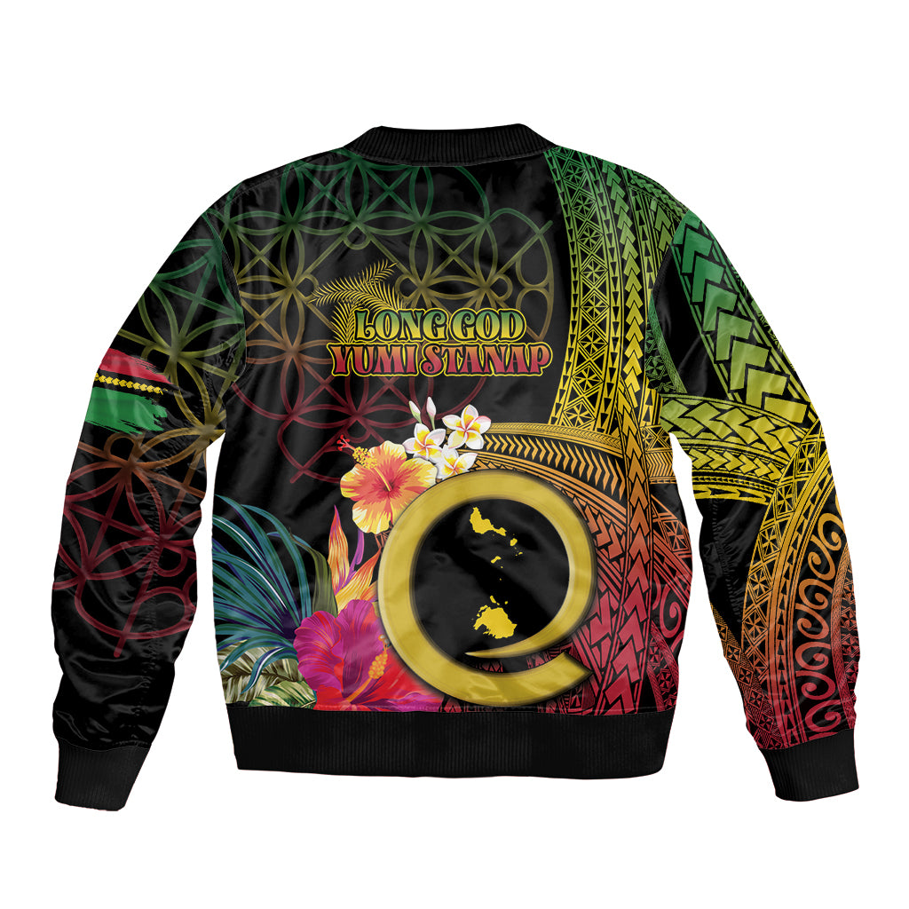 Vanuatu Shefa Day Bomber Jacket Sand Drawing Melanesian LT03 - Polynesian Pride