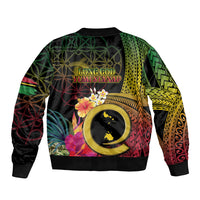 Vanuatu Shefa Day Bomber Jacket Sand Drawing Melanesian LT03 - Polynesian Pride