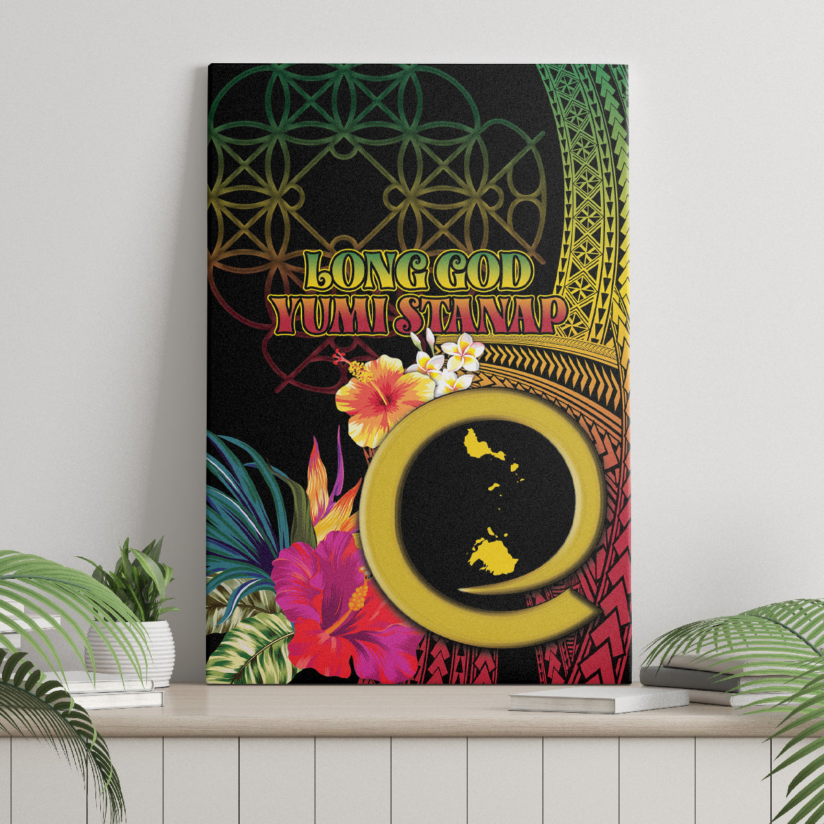 Vanuatu Shefa Day Canvas Wall Art Sand Drawing Melanesian LT03 - Polynesian Pride