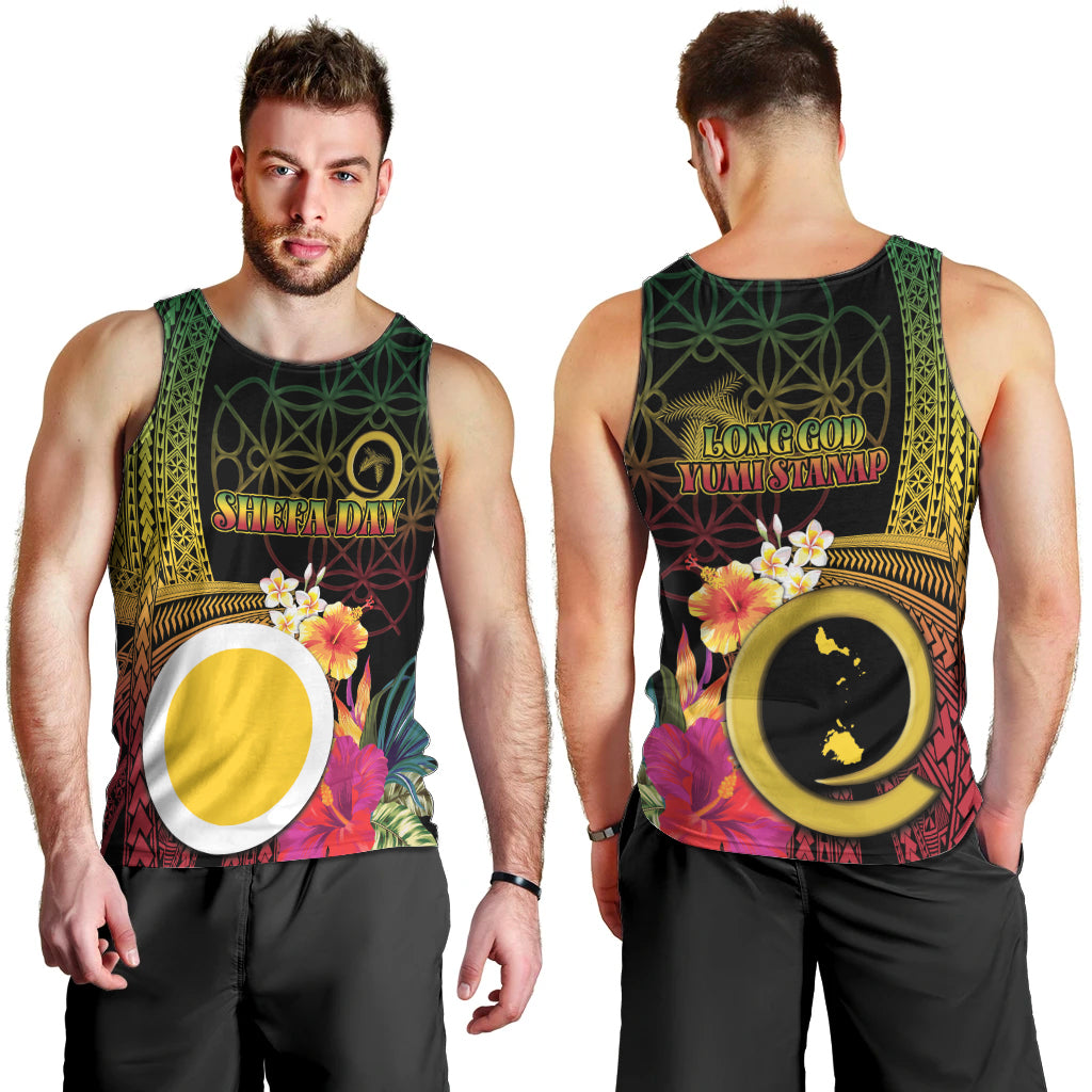 Vanuatu Shefa Day Men Tank Top Sand Drawing Melanesian LT03 - Polynesian Pride