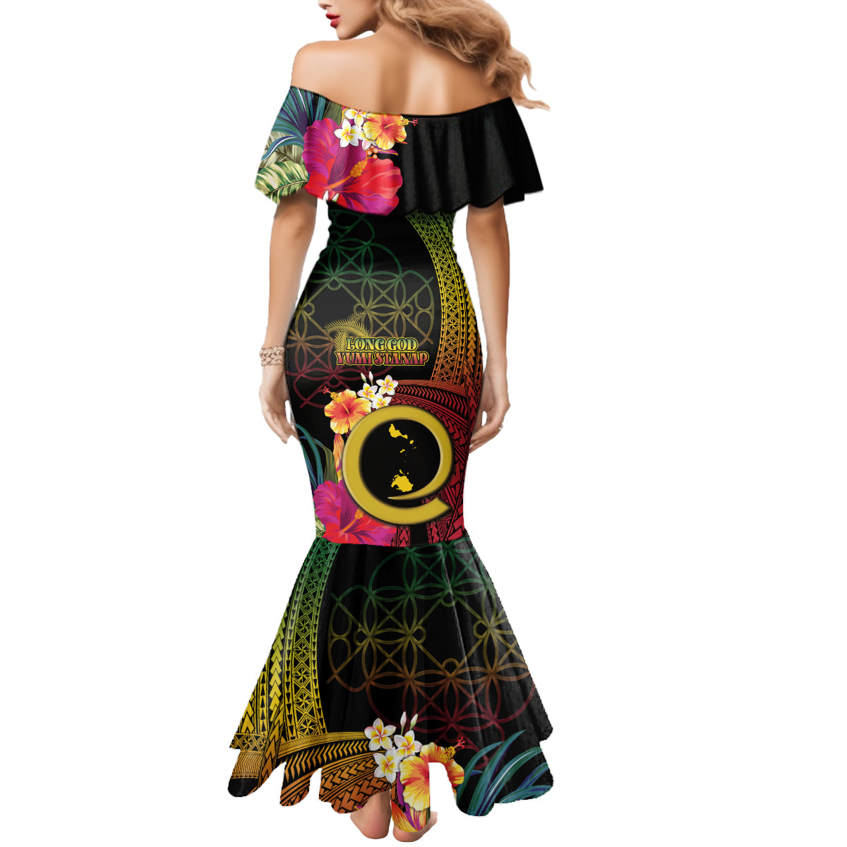 Vanuatu Shefa Day Mermaid Dress Sand Drawing Melanesian