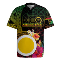 Vanuatu Shefa Day Rugby Jersey Sand Drawing Melanesian