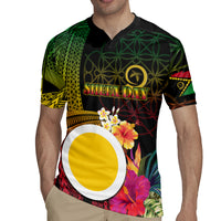 Vanuatu Shefa Day Rugby Jersey Sand Drawing Melanesian