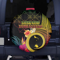 Vanuatu Shefa Day Spare Tire Cover Sand Drawing Melanesian LT03 - Polynesian Pride
