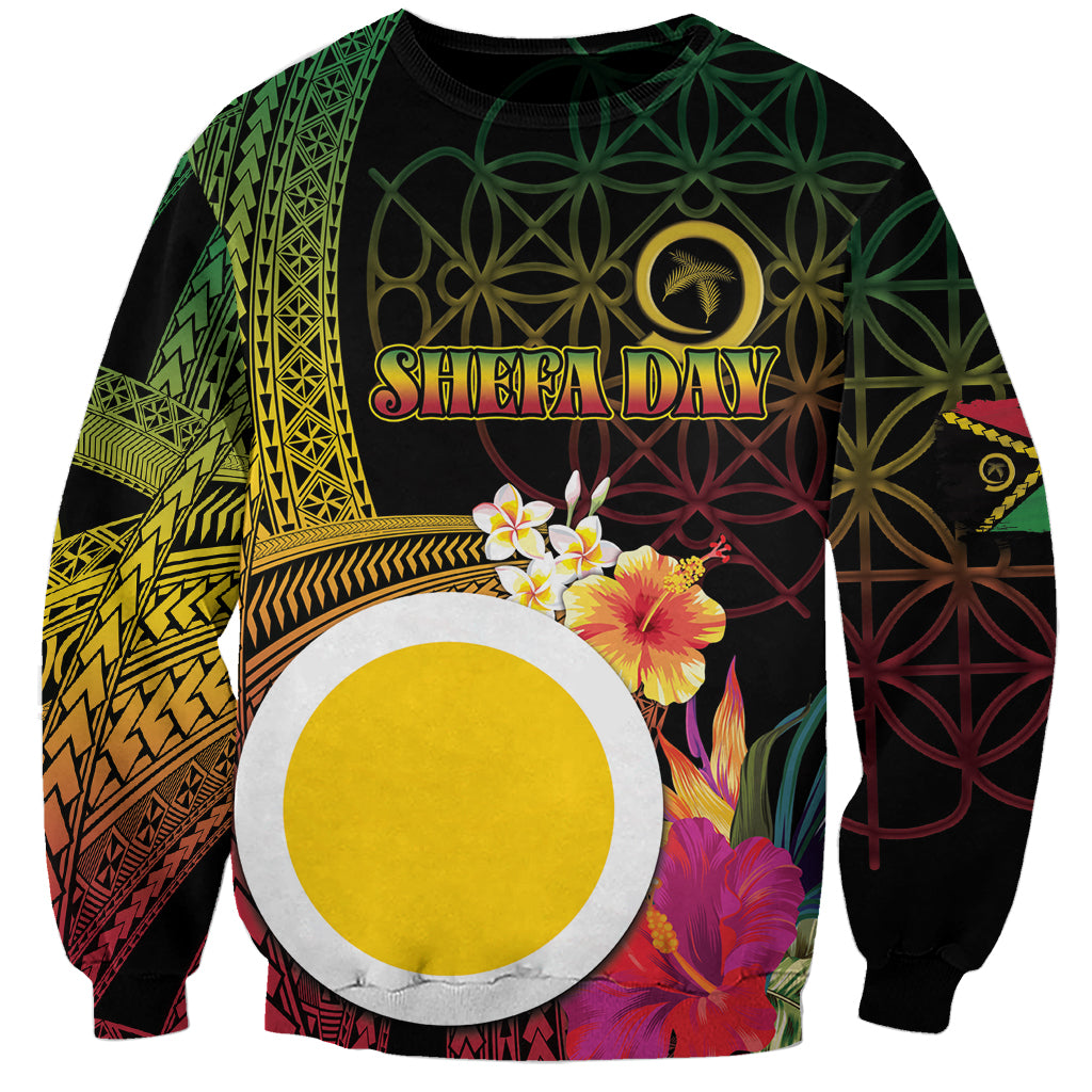 Vanuatu Shefa Day Sweatshirt Sand Drawing Melanesian LT03 Unisex Black - Polynesian Pride