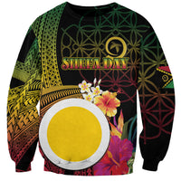 Vanuatu Shefa Day Sweatshirt Sand Drawing Melanesian LT03 Unisex Black - Polynesian Pride