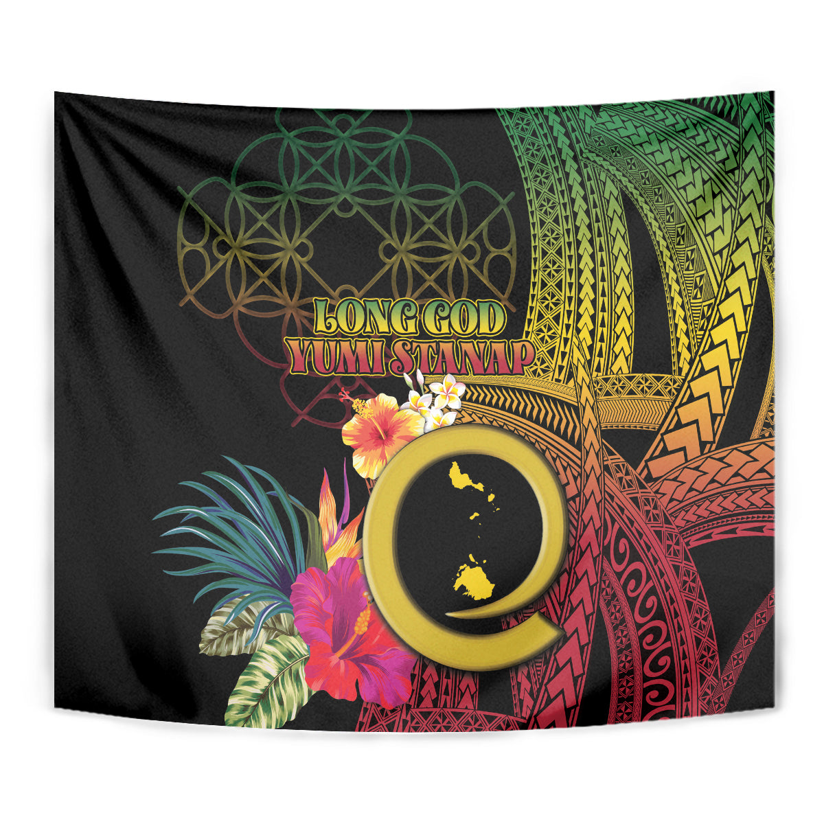Vanuatu Shefa Day Tapestry Sand Drawing Melanesian LT03 - Polynesian Pride