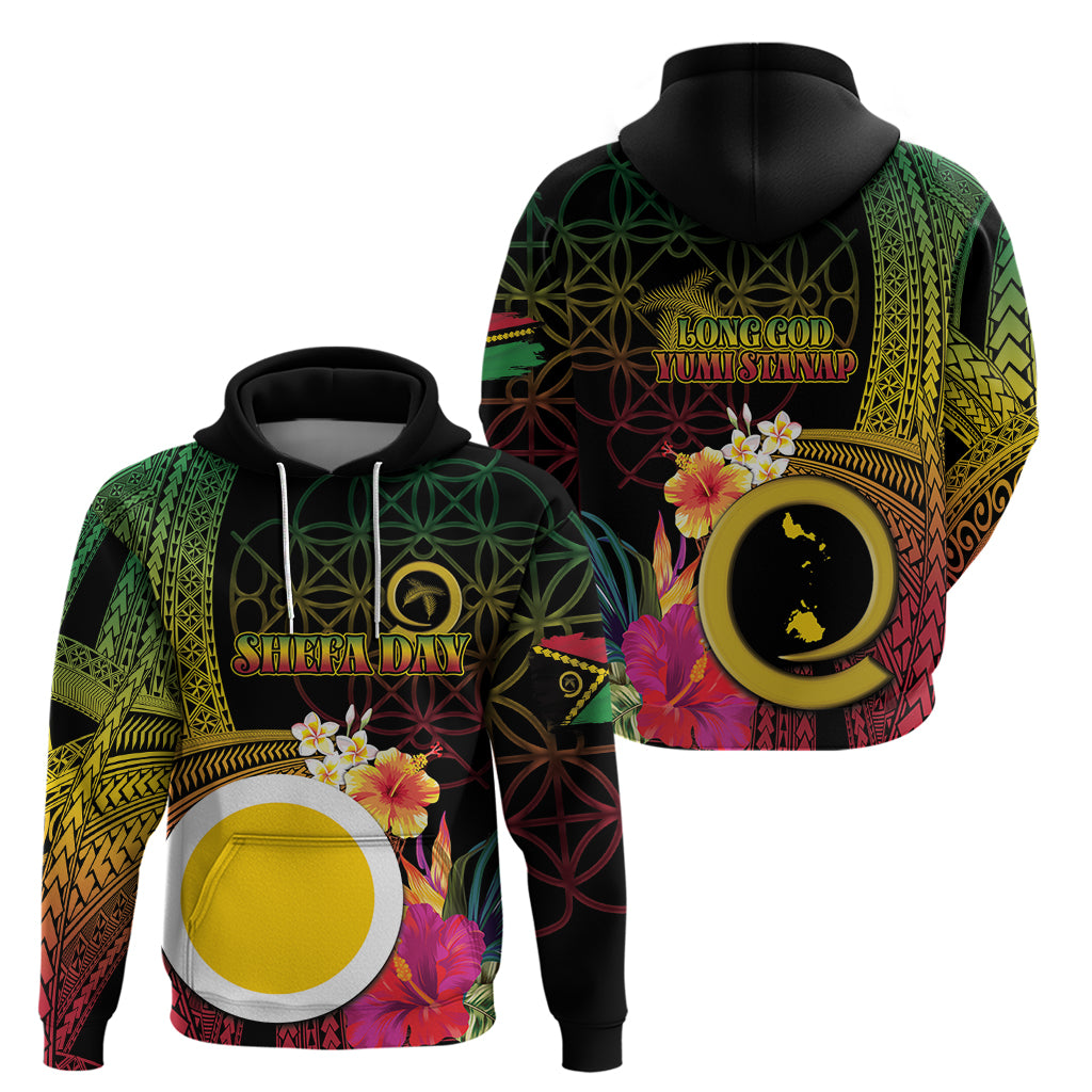 Vanuatu Shefa Day Zip Hoodie Sand Drawing Melanesian