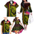 Hawaiian Reggae Music Family Matching Off The Shoulder Long Sleeve Dress and Hawaiian Shirt Jamaica Singer Tribal Polynesian and Hibiscus