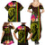 Hawaiian Reggae Music Family Matching Summer Maxi Dress and Hawaiian Shirt Jamaica Singer Tribal Polynesian and Hibiscus