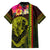 Hawaiian Reggae Music Family Matching Summer Maxi Dress and Hawaiian Shirt Jamaica Singer Tribal Polynesian and Hibiscus