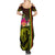 Hawaiian Reggae Music Family Matching Summer Maxi Dress and Hawaiian Shirt Jamaica Singer Tribal Polynesian and Hibiscus