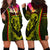 Hawaiian Reggae Music Hoodie Dress Jamaica Singer Tribal Polynesian and Hibiscus