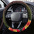 Hawaiian Reggae Music Steering Wheel Cover Jamaica Singer Tribal Polynesian and Hibiscus