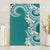 Aloha Polynesian Plumeria Flower Canvas Wall Art Teal Color