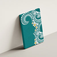 Aloha Polynesian Plumeria Flower Canvas Wall Art Teal Color LT03 - Polynesian Pride